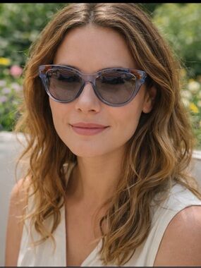 Miu Miu Transparent Blue and Orange Glasses